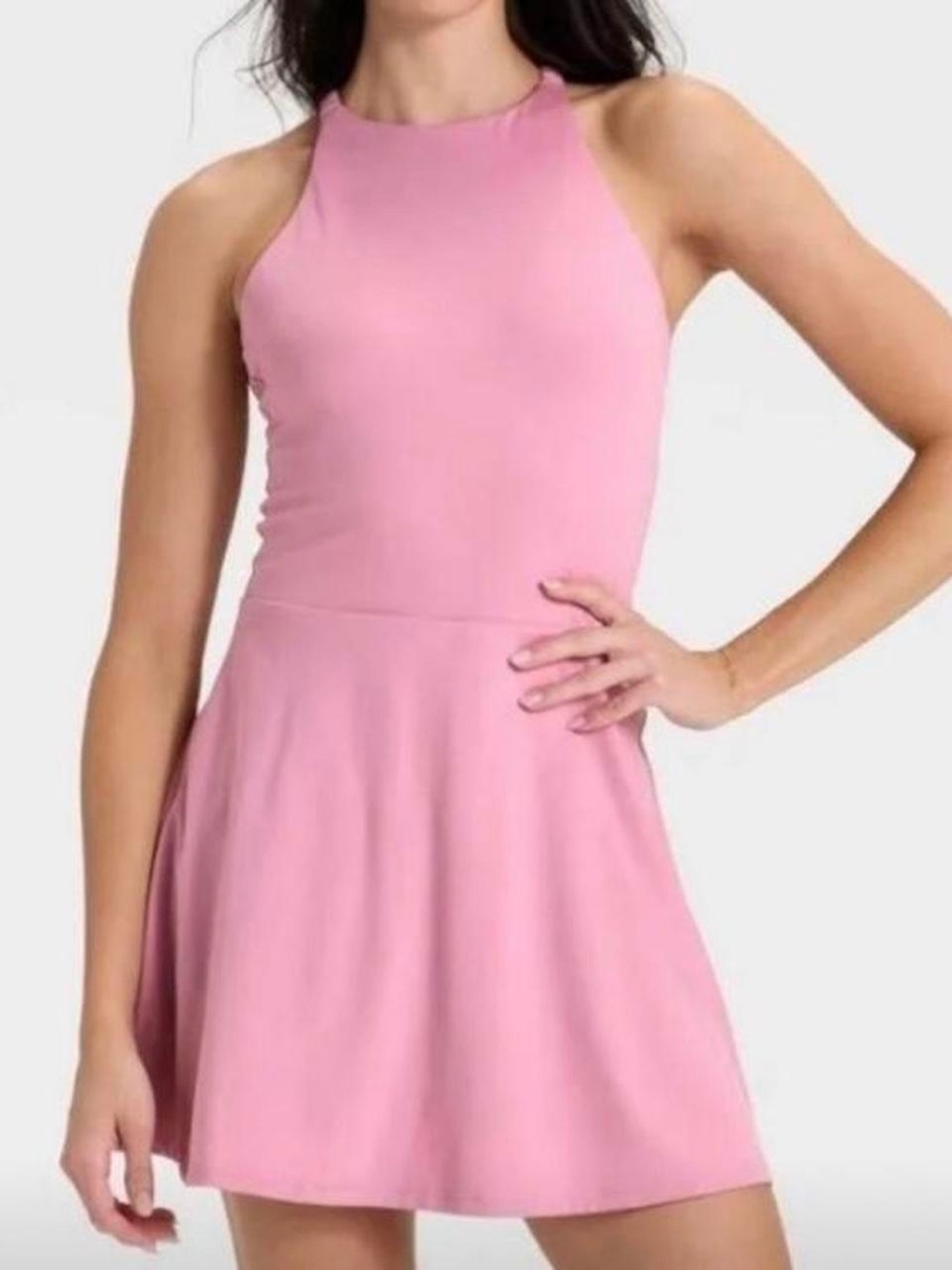 Pink Sleeveless Active Dress